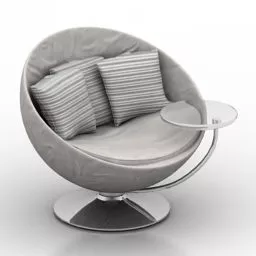 Egg Round Armchair 3d model