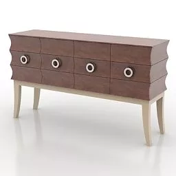Living Room Wood Locker Design 3d model