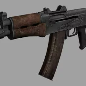 Russian Weapon Aks-74u Gun 3d model