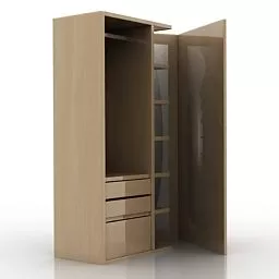Wardrobe Ikea Slide Door 3d model