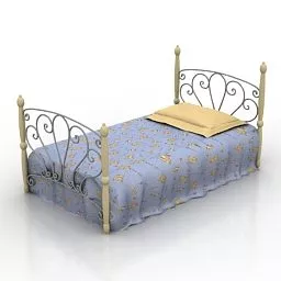 Classic Bed Furniture 3d model