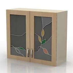 Wooden Locker For Home 3d model