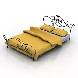 Metal Bed Design 3d model