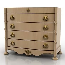 Classic Wood Locker Home Design 3d model