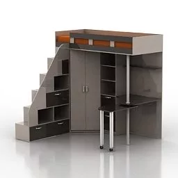 Multi-level Bed Design 3d model
