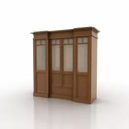 Wood Wardrobe For Bedroom 3d model