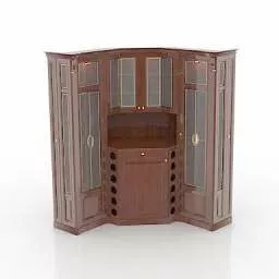 Wood Sideboard Design 3d model