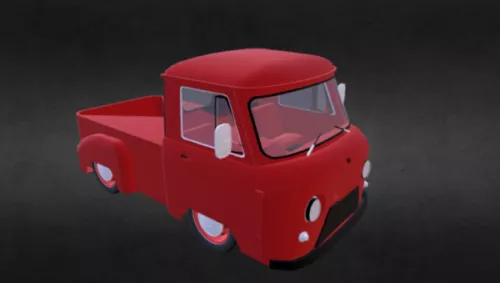 Rover Truck Vehicle With Wolf 3d model