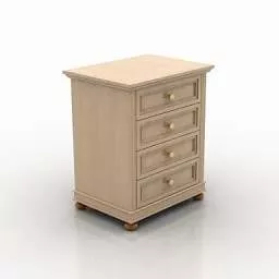Office Wooden Locker Simple Style 3d model