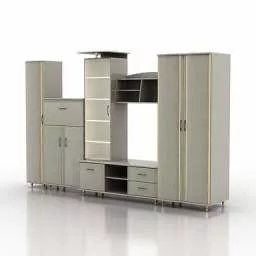 White Furniture Sideboard 3d model