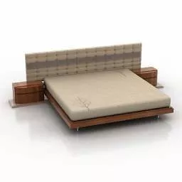 Villa Double Bed Furniture 3d model