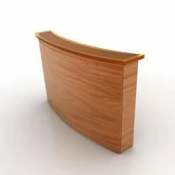 Wood Curved Rack Furniture 3d model