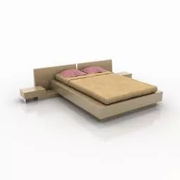Modern Double Bed Furniture Design 3d model