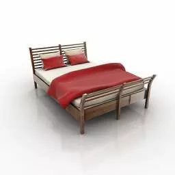 Home Basic Double Bed 3d model