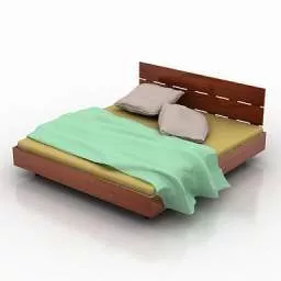 Home Bedroom Bed Furniture 3d model