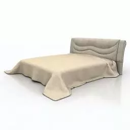 Hotel Bed With Drap 3d model