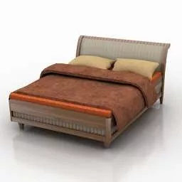 Home Bed Design With Drap 3d model