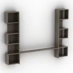 Living Room Shelf Decoration 3d model