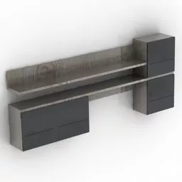 Study Room Shelf 3d model