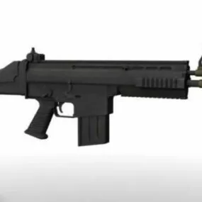 Machine Gun Scar-h 3d model