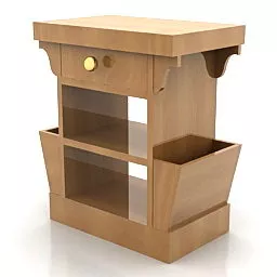 Wooden Rack 3d model