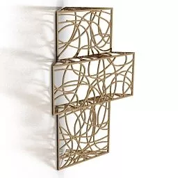 Shelf Carved Patterns Decoration 3d model