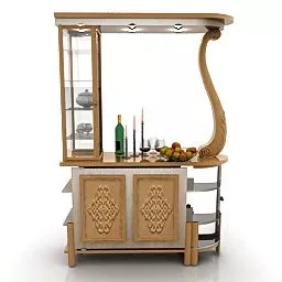 Home Furniture Rack Decor 3d model