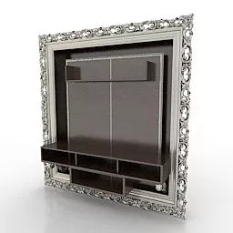 Home Black Tv Rack 3d model