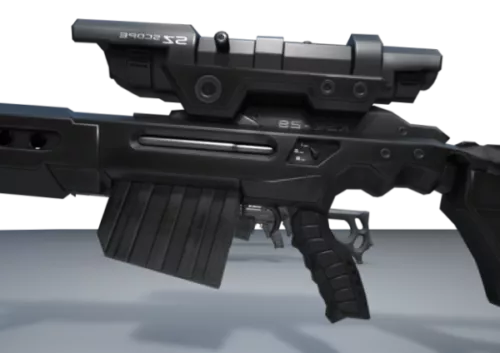 Futuristic Scifi Assault Rifle 3d model