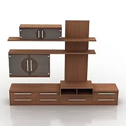 Living Room Wall Tv Rack 3d model