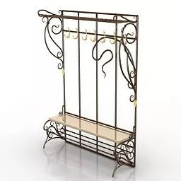 Metal Wall Rack 3d model