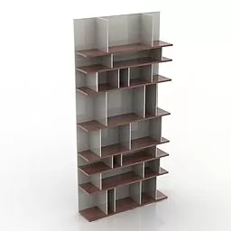 Stylized Vertical Shelves 3d model