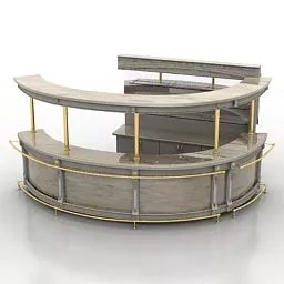 Reception Rack Design 3d model