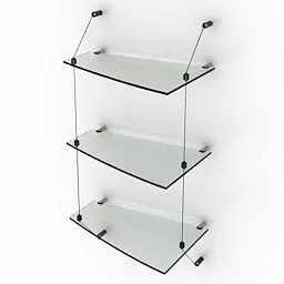 Open Shelf Cabinet 3d model