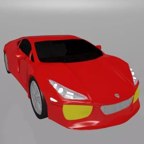 Red Lamborghini Car 3d model Red Lamborghini Car 3d model