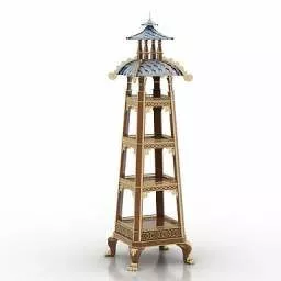Tower Shape Shelf Furniture 3d model Tower Shape Shelf Furniture 3d model