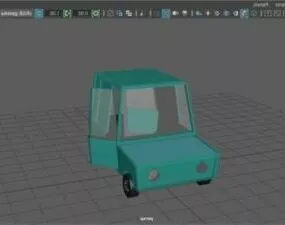 Blue Lowpoly Car 3d model