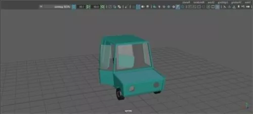 Blue Lowpoly Car 3d model Blue Lowpoly Car 3d model