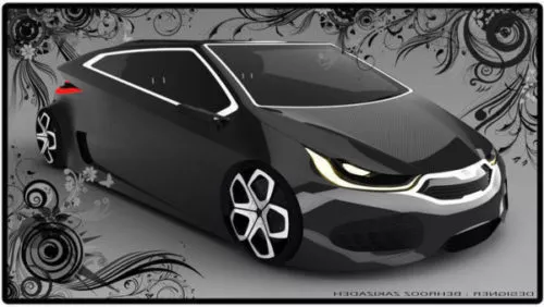 Concept Car Black Color 3d model Concept Car Black Color 3d model