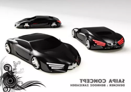 Beauty Black Car Concept 3d model Beauty Black Car Concept 3d model