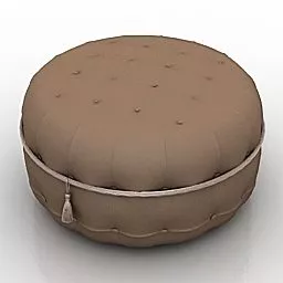 Low Leather Seat For Home 3d model