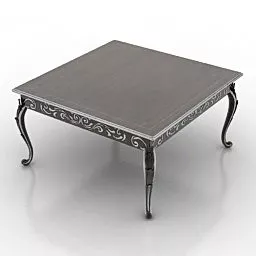 Grey Square Coffee Table 3d model