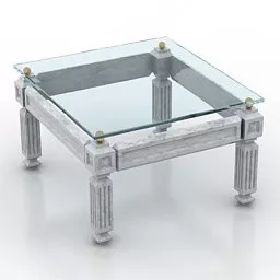 Home Glass Table Furniture 3d model