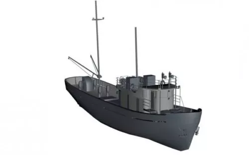 River Catamaran Boat 3d model