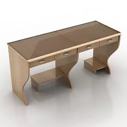Home Wooden Desk Design 3d model Home Wooden Desk Design 3d model