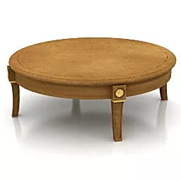 Round Table Furniture 3d model