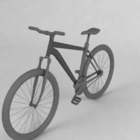 Grey Sport Bike 3d model