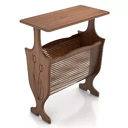 Outdoor Wooden Rack 3d model
