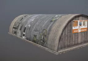 Military Hangar Design 3d model