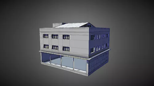 City Building With Skyscraper 3d model